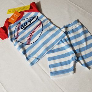 Gymboree NWT 12-18 month Gymmies Baseball sleepwear.